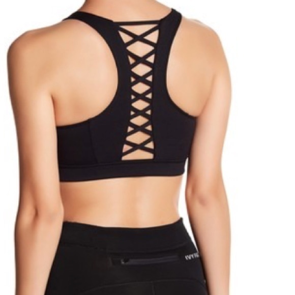 Zella Lace It Up Sports Bra racer criss cross NEW - Picture 5 of 6